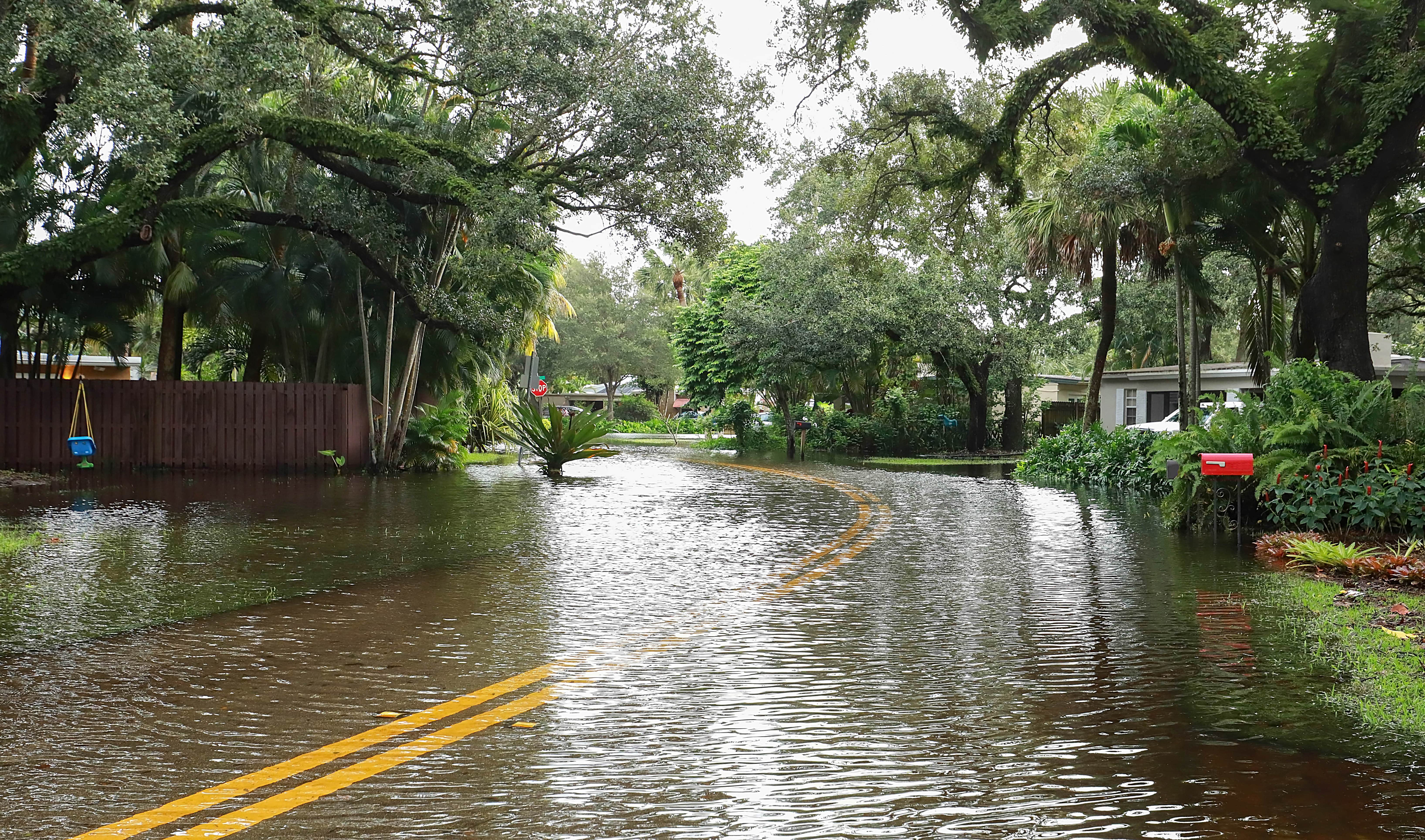 Hurricane preparation with secured furniture and closed windows