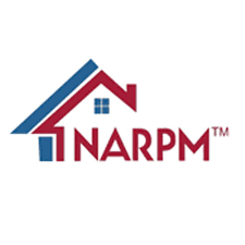 NARPM logo featuring a stylized house with a red and blue roof and the acronym NARPM.