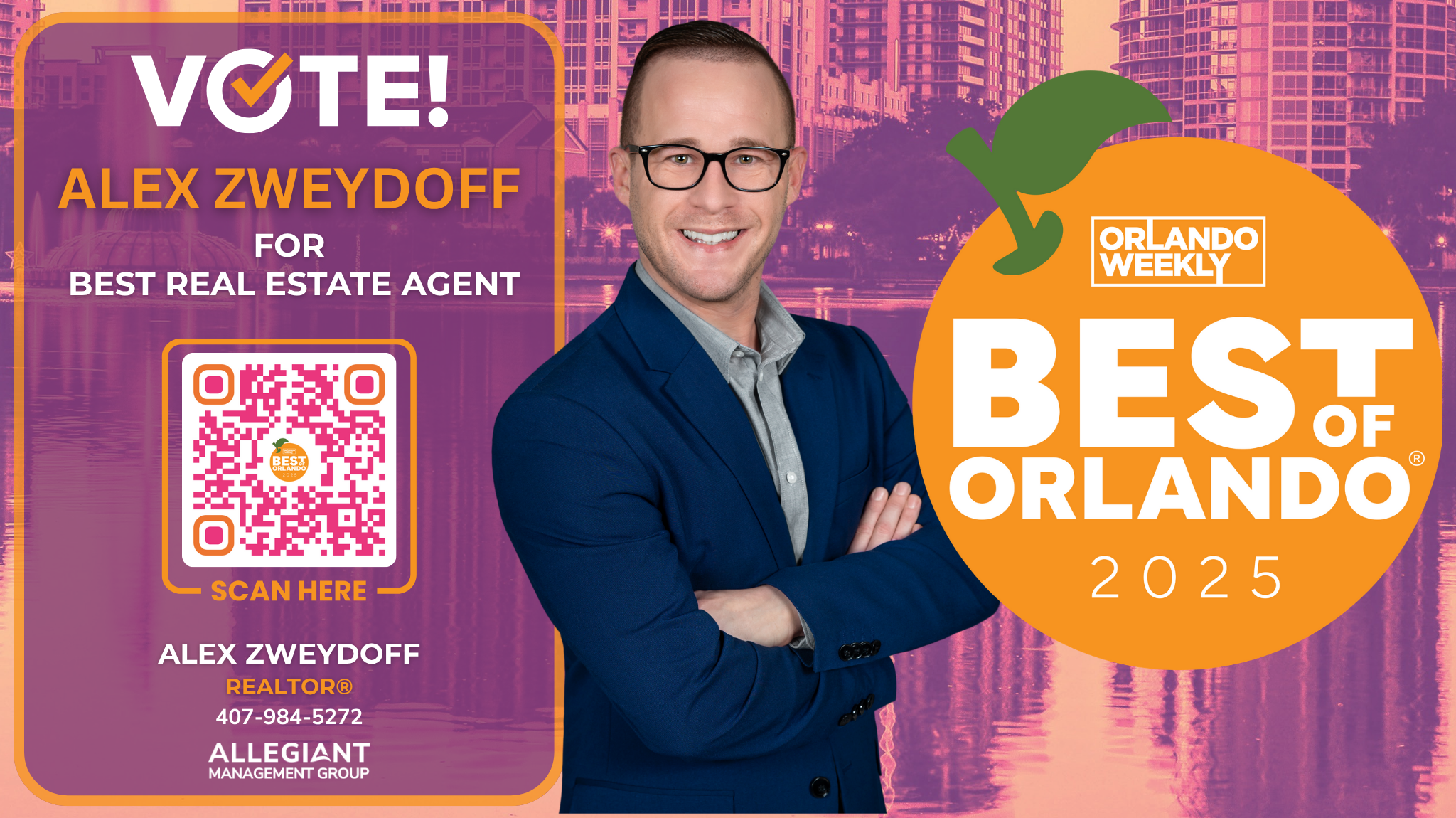 Support Alex Zweydoff in Best of Orlando 2025